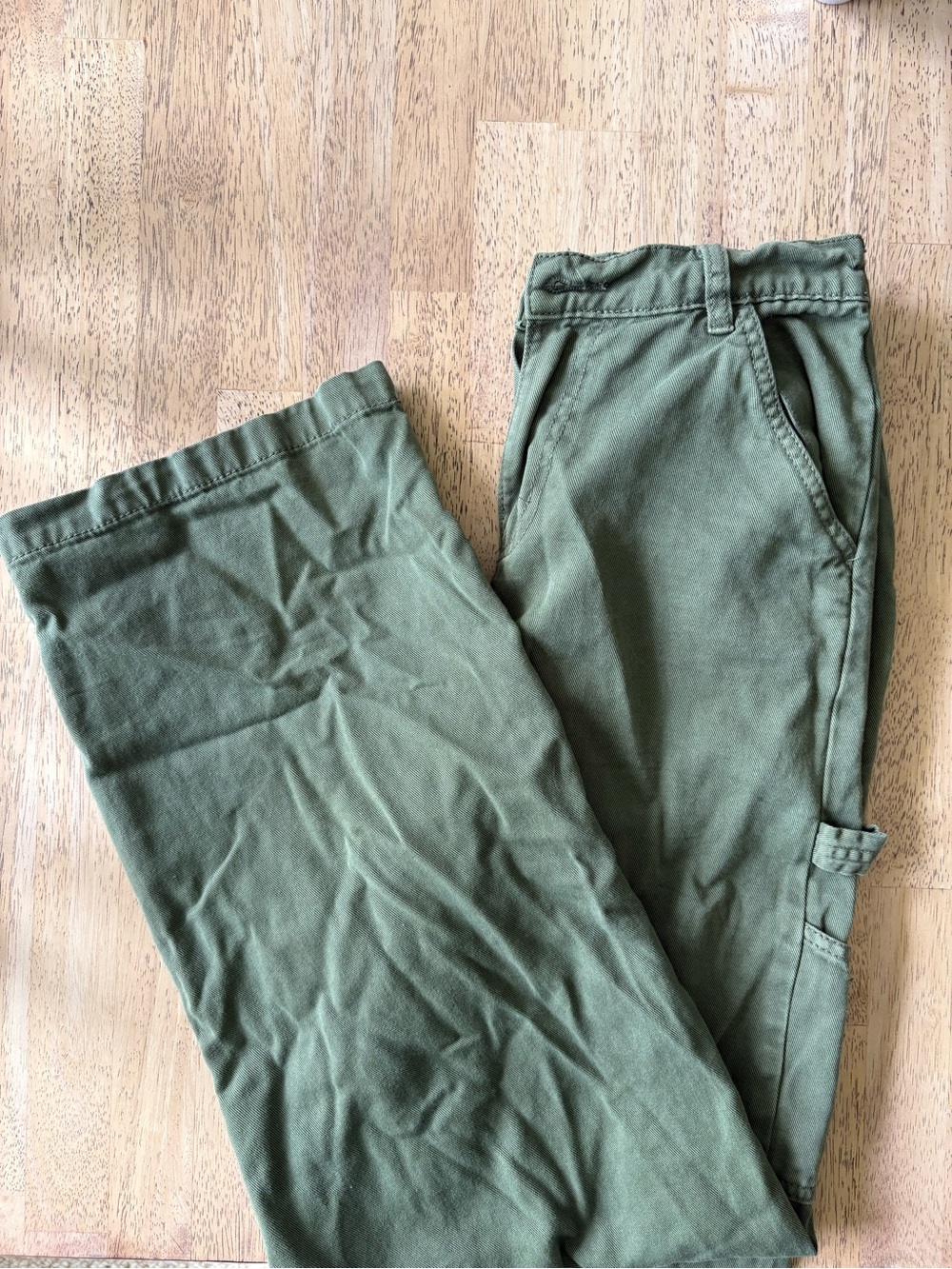 Aeropostale Women’s Olive Carpenter Pants - Green Utility Style